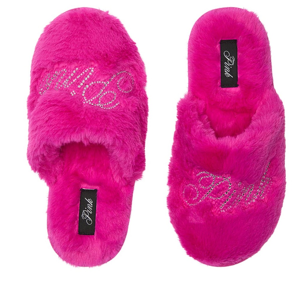Vs hot pink slippers new - large sold out online